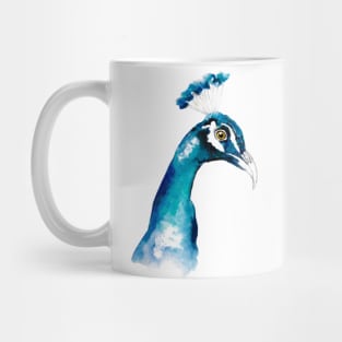 Head of blue peacock Mug